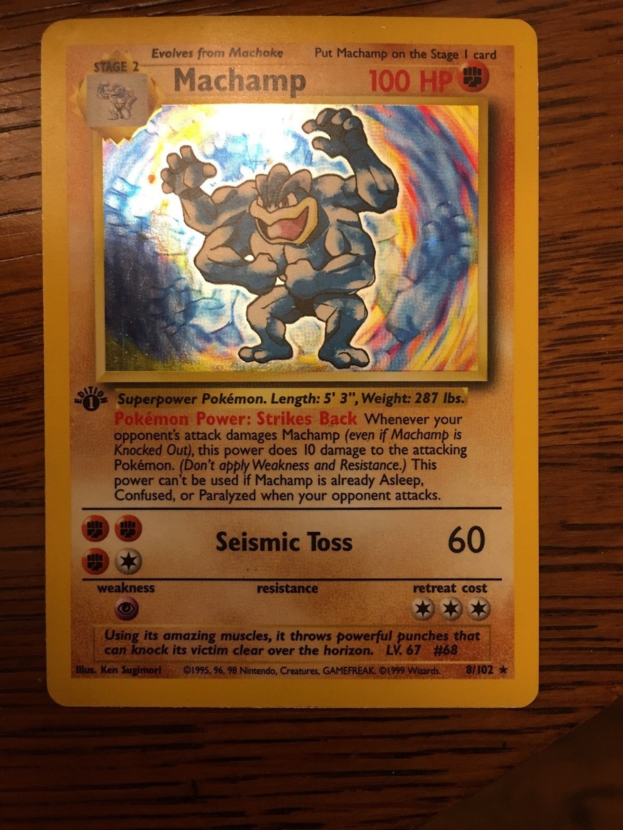 Holo pokemon MaChamp 1st Edition Stage 2