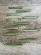 Vintage Avocado Green Hair Sectioning Clips Hair Dresser Alligator Lot Of 11