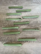 Vintage Avocado Green Hair Sectioning Clips *Hair Dresser* Alligator Lot Of 11