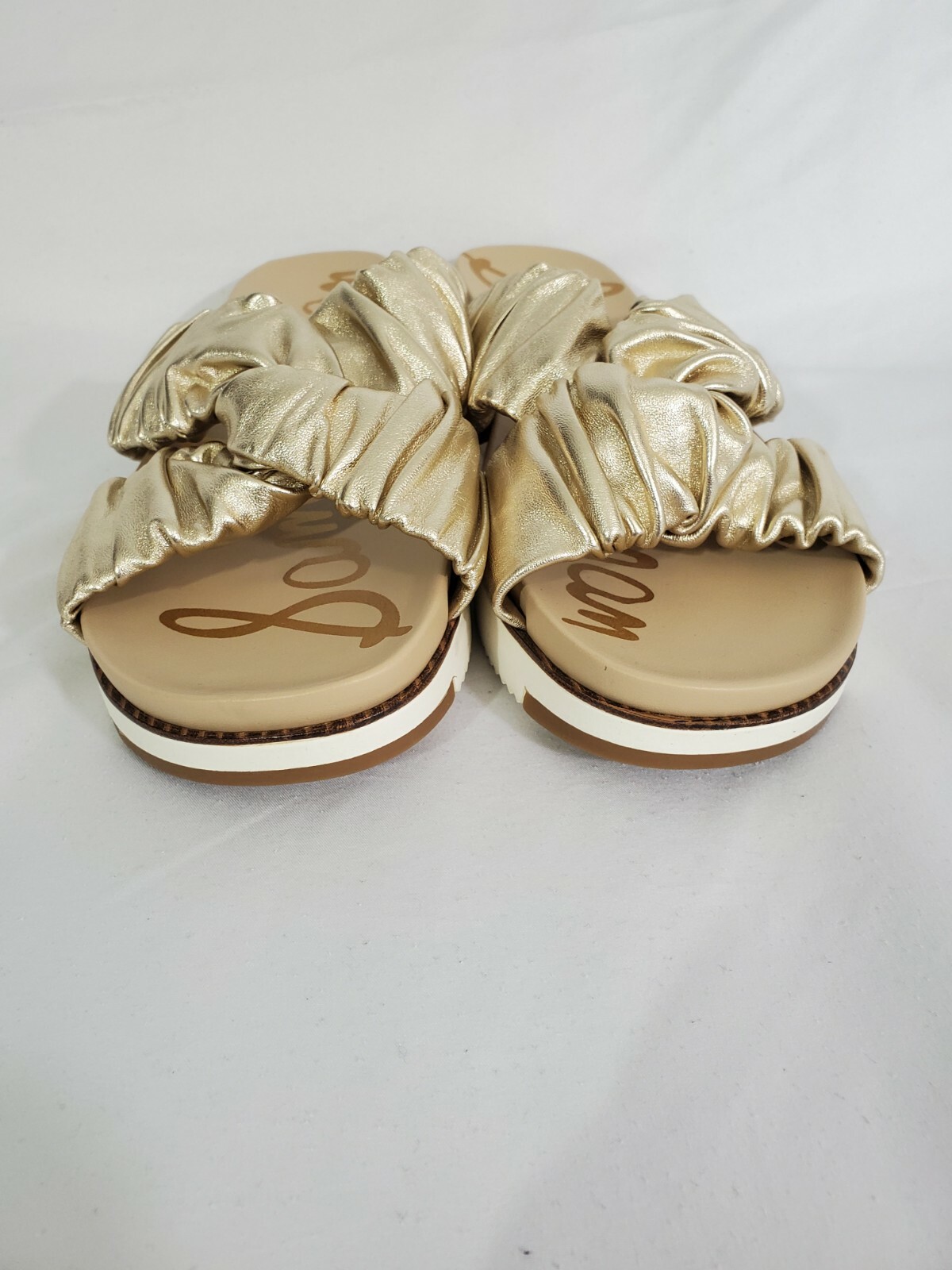 PANTOFOLA D’ORO Sam Elderman nuovo sandalo ciabatta oro taglia 10