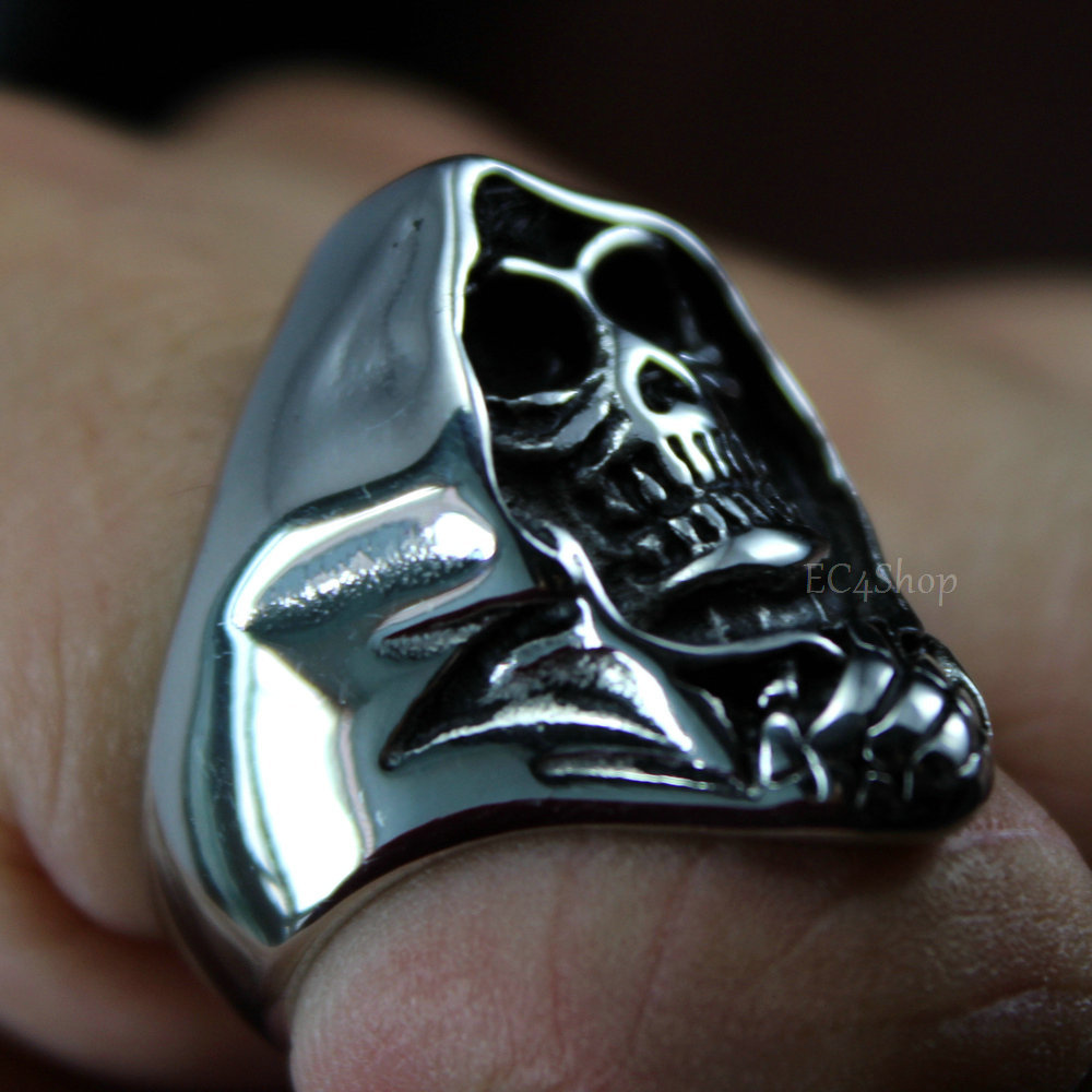 90s silver925 grim reaper 死神　リング Amazon.com: grim reaper Biker Ring silver 925 skull Death