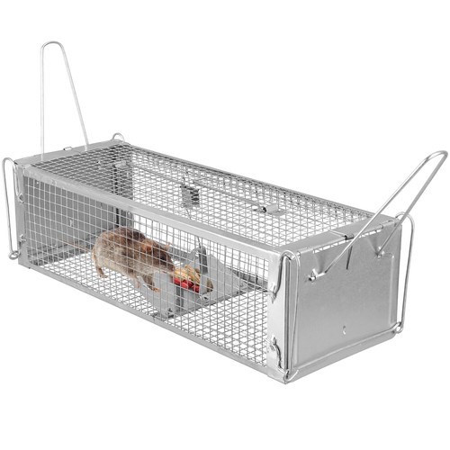 Large 2-Door Rat Trap Cage Humane Live Animal Trap for Chipmunks Mouse Rodents - Picture 3 of 13