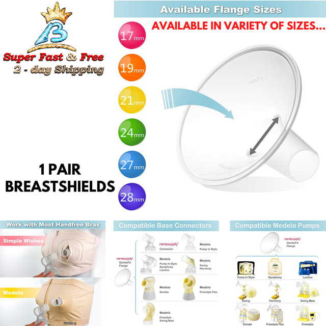 Medela Personal Fit Breast Shields Pump Flanges One Set/Pair (2 Flanges