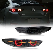Led Black Tail Lights For Mazda 3 Sedan 2020-2024 Start-up Animation Rear Lamps
