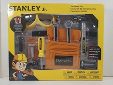 Stanley Jr Tool Belt Set 11 Plastic Tools Building Construction Kids Boy Hammer