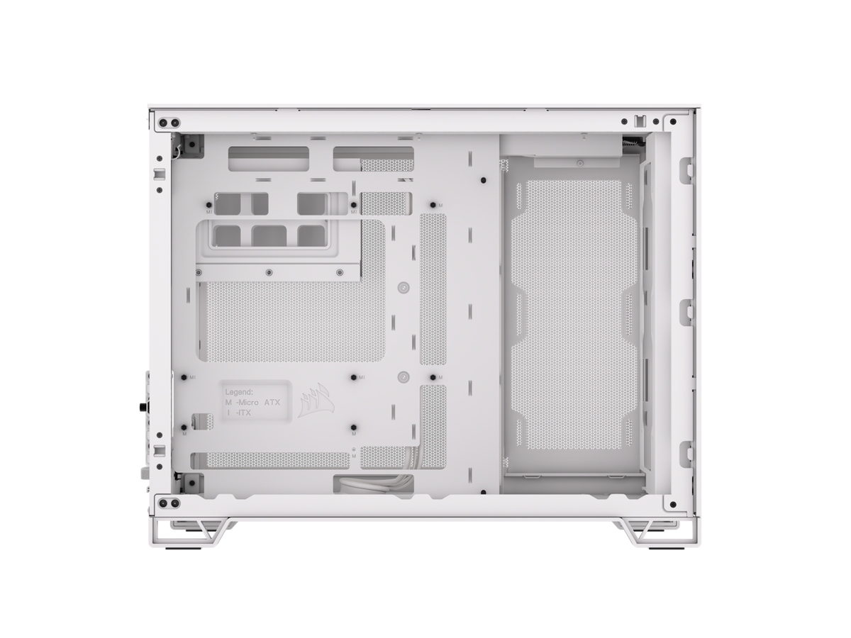CORSAIR 2500D AIRFLOW Micro ATX Dual Chamber PC Case – White