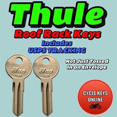 2 Thule Roof Rack keys cut to code key codes N001R-N200R