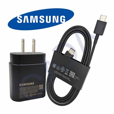 Official Samsung Galaxy Z Fold5 Fold4 Fold3 Super Fast 25W Wall Charger & Cable