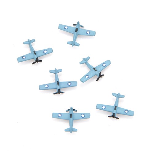 6pcs 1cm 1/1000 US Aircraft Carrier (F4F) Plane Model Collection Display w - Bild 4 von 12