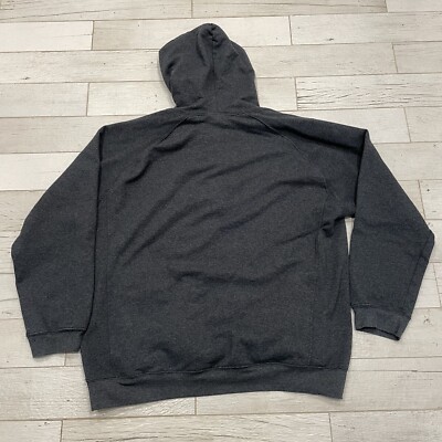 Marlboro Hoodie Mens XXL Gray Pullover 1/4 Zip Fleece Sportswear