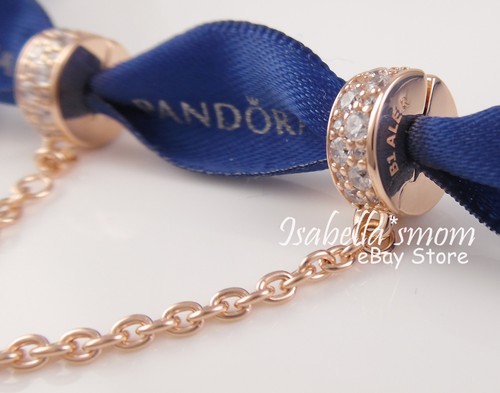 Brillantes Elegance Auténtico Pandora Chapado en Oro Rosa/Circonita Seguridad - Imagen 2 de 3