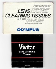 Lot of 2 - Olympus and Vivitar Lens Cleaning Tissue Paper - FREE USA SHIPPING