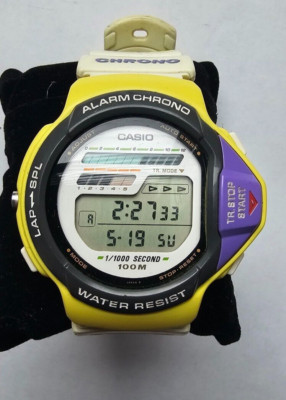 Rare Vintage Casio Stop Uhr SKX-1000, Modul 969, Sehr guter Zustand. Org.Armband