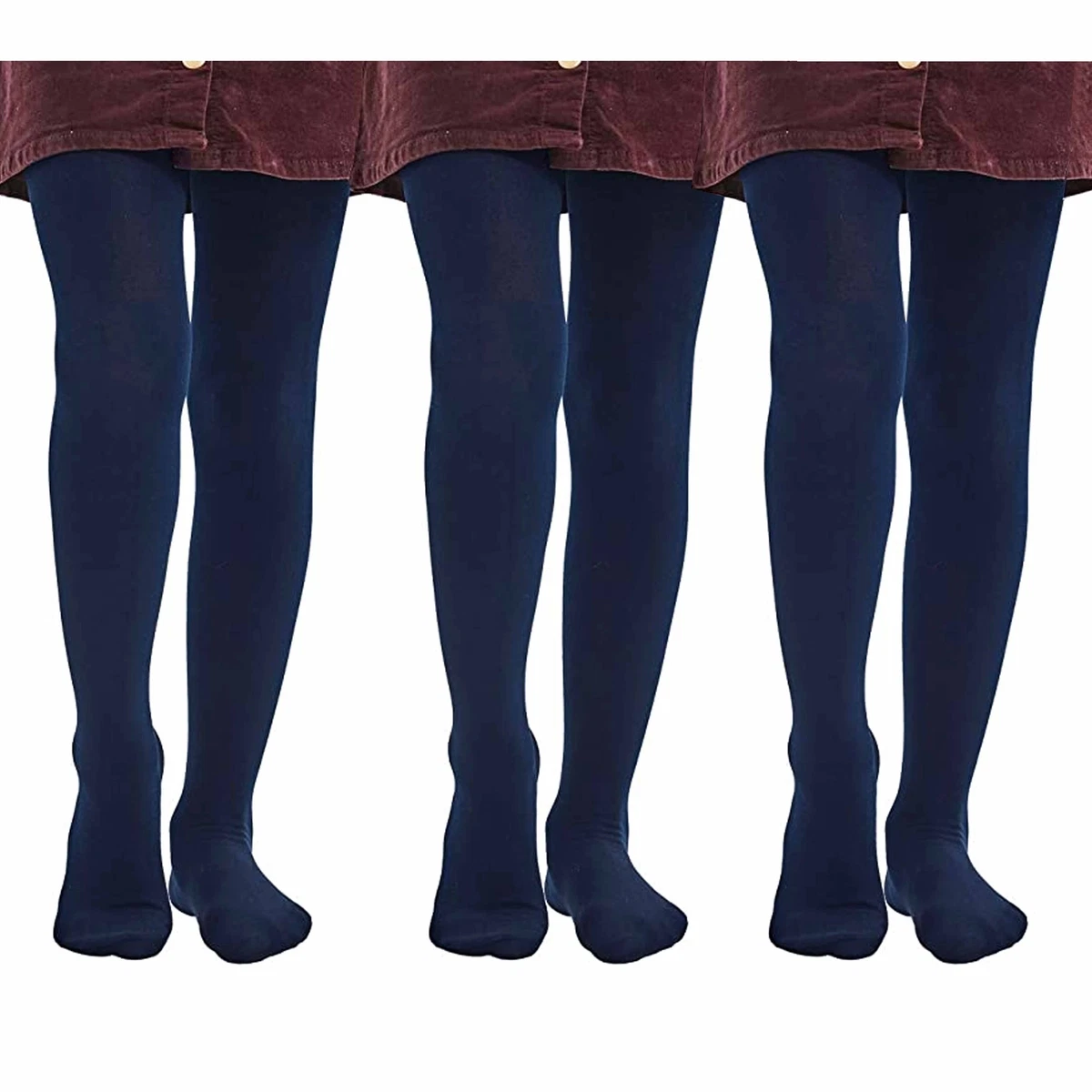 3 bas filles collants pieds uniforme enfants tout-petits ballet danse  culotte ma