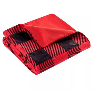 48" x 72" Cover for Weighted Blanket Red Black Buffalo Check