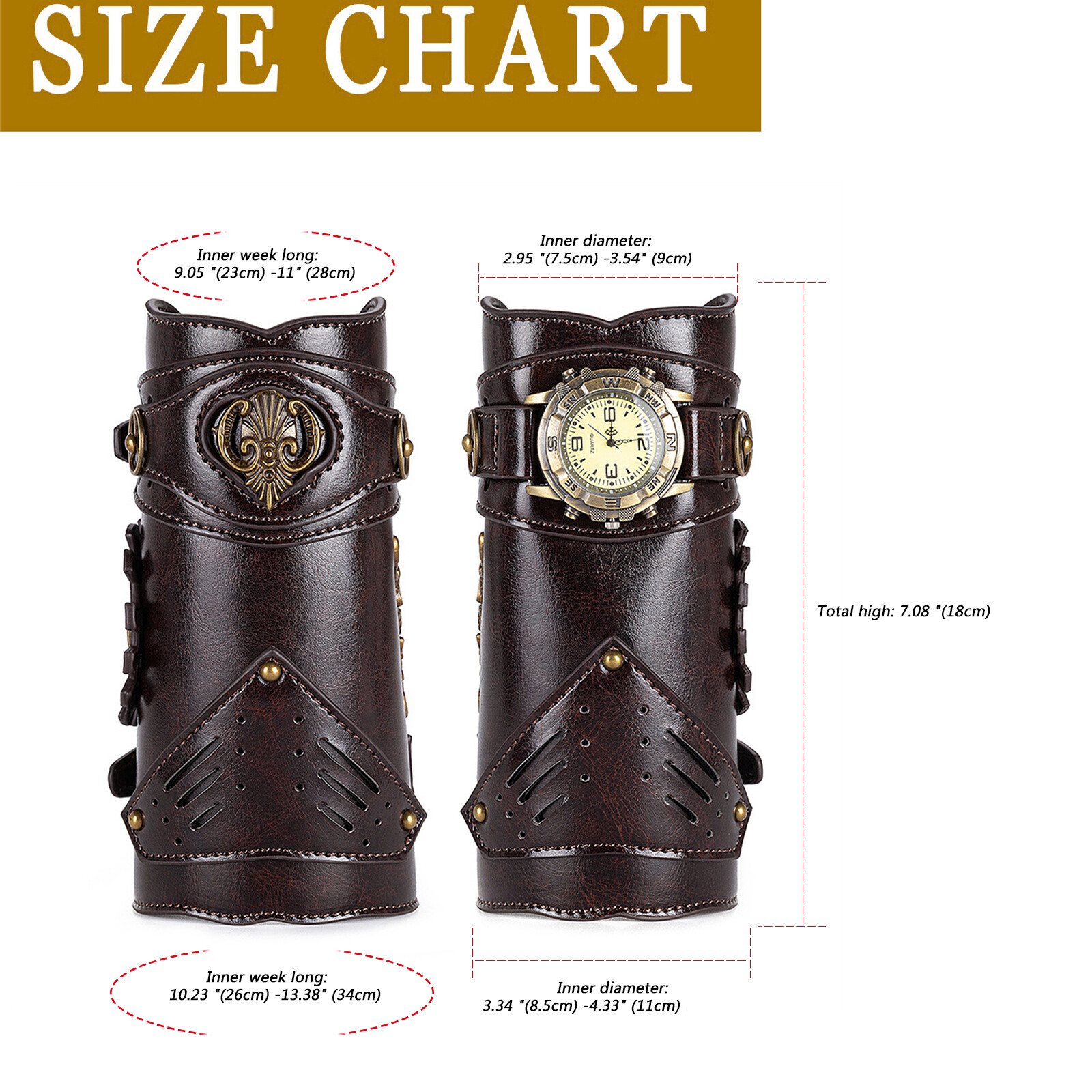 2pc Viking Bracers Genuine Leather Medieval Knight Watch Armor Wristband Costume