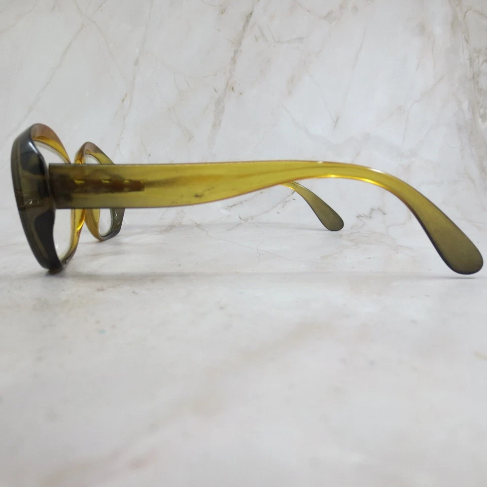 Gafas de sol vintage Playboy Optyl marco para mujer acetato amarillo borde completo redondo Foto 3 de 4
