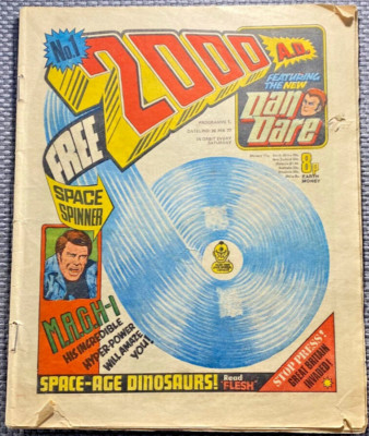2000ad prog 1 - 26 Feb 1977 1st issue (no free gift) - VERY USED.