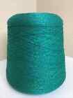 Cone or Spool of Teal/Green Fiber for Weaving or Other Crafts