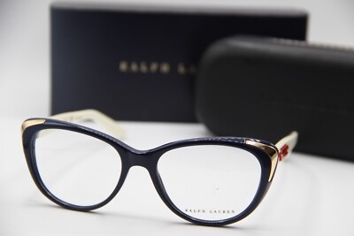 NEW RALPH LAUREN RL 6182 5729 BLUE WHITE GOLD AUTHENTIC FRAMES EYEGLASSES 54-17