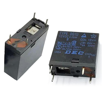 2PCS DEC TYPE DG1U-12VDC Power Relay 4Pin 16A 250V