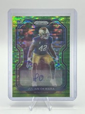 2020 Panini Prizm Neon Green Pulsar Julian Okwara Rookie Autograph card (#361). rookie card picture