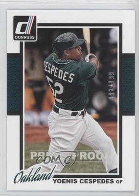 2014 Panini Donruss Press Proof Silver 92/199 Yoenis Cespedes #155 b9e
