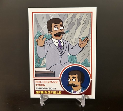 #ad Neil deGrasse Tyson Astrophysicist Simpsons HD Quality Custom Baseball Card $3.99