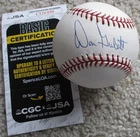 DON GULLETT (d.2024) Signed OML Baseball JSA Authentic CINCINNATI REDS