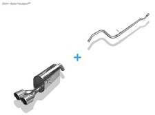 Fox Edelstahl Racing-Komplettanlage ab Kat Peugeot 207 RC 2x90mm rund eingerollt