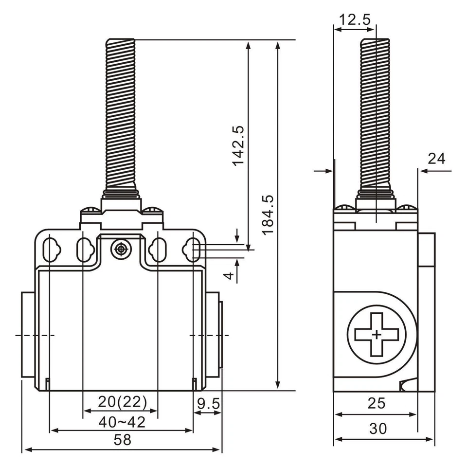 XCK-T181 Rod Coil Spring Contact Actuator Limit Switch - Image 2 of 4
