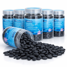 Nobleza Ciottoli Neri Altamente Levigati Ghiaia Naturale per Acquario 6 Pezzi