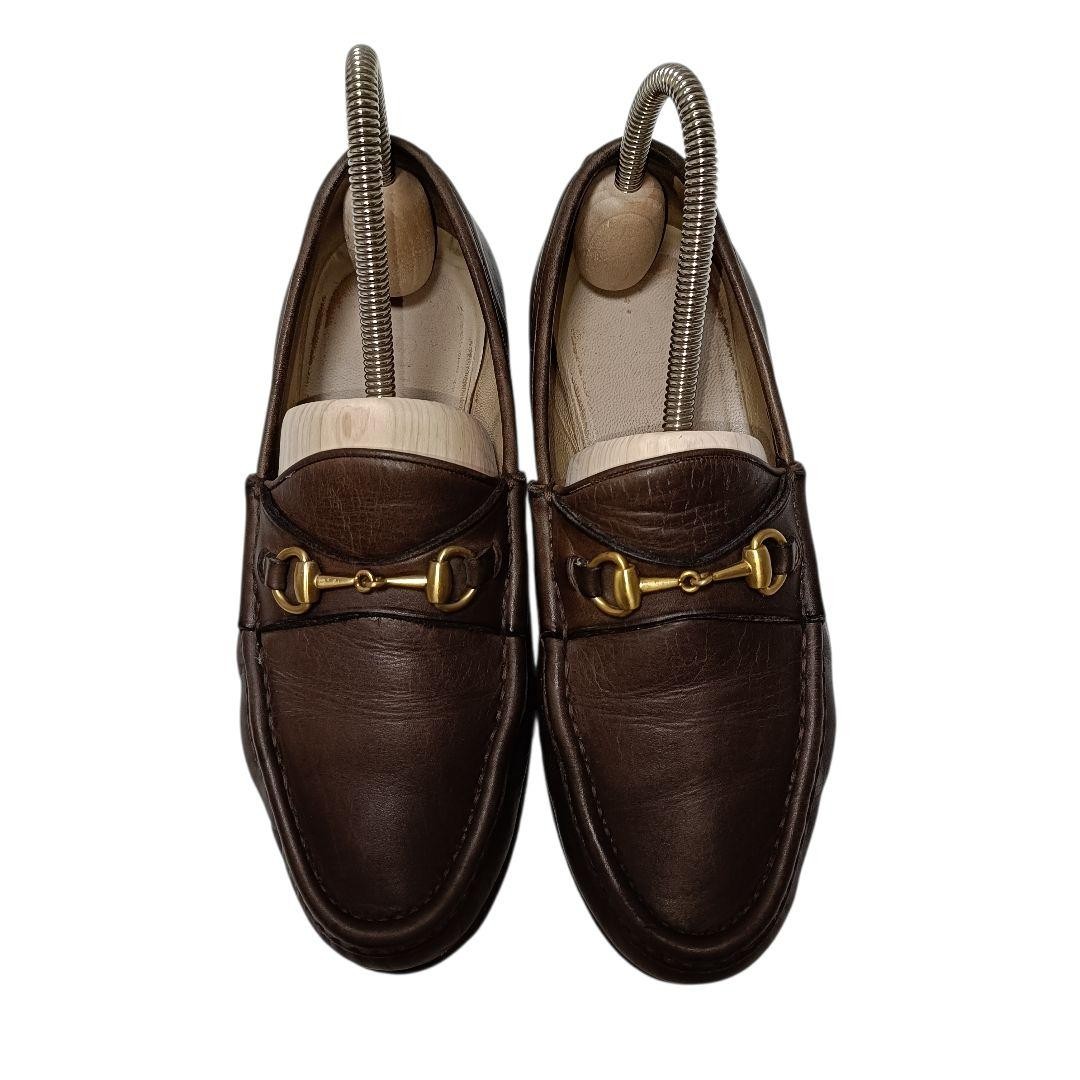 GUCCI Women's Loafers Horsebit Leather Dark brown EU35/US5 120218c thumbnail 5