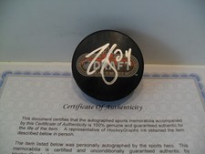 Zach Bogosian Signed 2008 NHL Draft Puck COA Tampa Bay Lightning 3rd Overall Pic