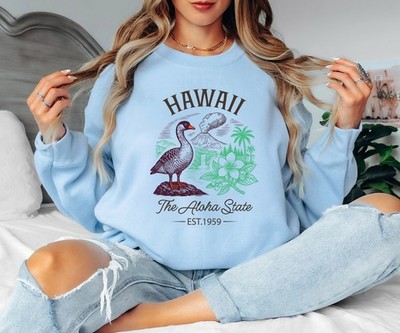 Hawaii The Aloha State Est Damen Sweatshirt Nene Goose Hawaii Geschenk für Sie