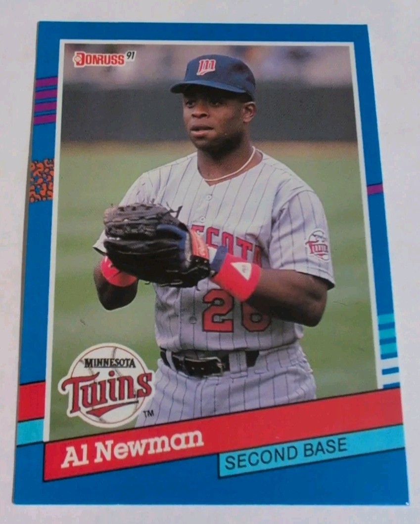 1991 Donruss - Al Newman #208 2 White Stipes on Right Border