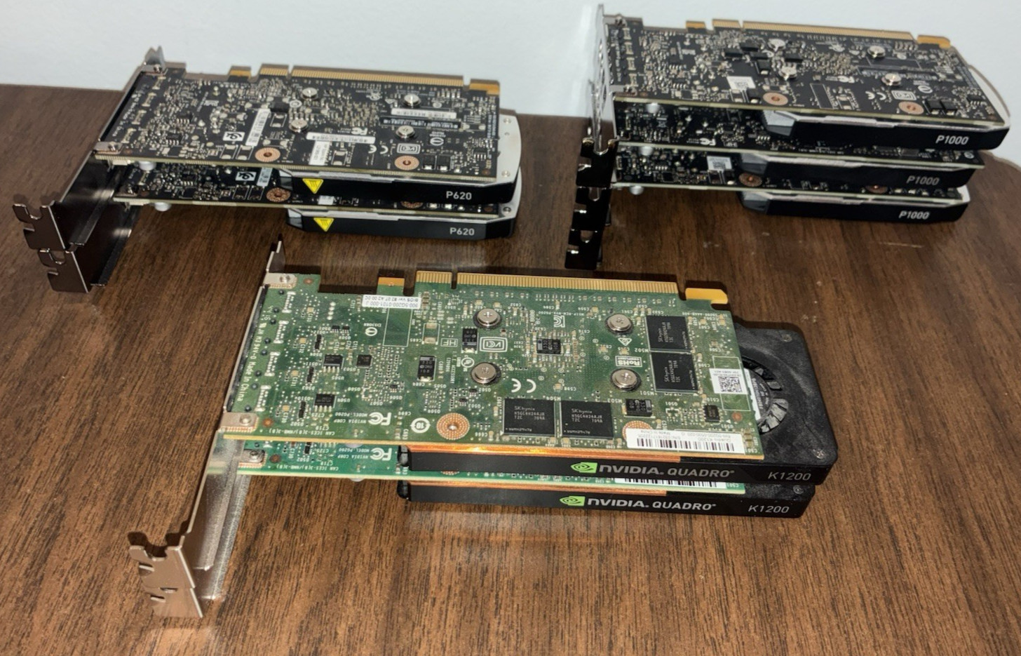 NVIDIA Quadro P1000 P620 K1200 GDDR5 Video GPU Graphics Card Mixed Lot of 7