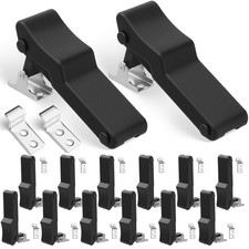 Mudder 12 Pcs Flexible Rubber Draw Latch, Front Storage Rack Rubber Latch for Co