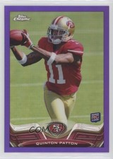 2013 Topps Chrome Retail Purple Refractor 490/499 Quinton Patton #181 y0i