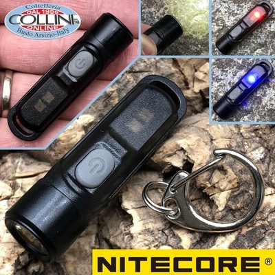 Nitecore - TIKI LE - USB-Wiederaufladbarer Schlüsselanhänger + Rot/Blau - 300 Lumen und ...