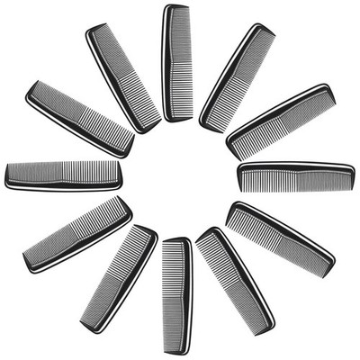 12 Pack 5''Pocket Hair Comb Beard & Mustache Combs for Men's Hair Beard Mustache
