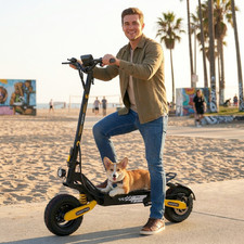 1200W Adult Electric Scooter 30MPH 48V 13Ah 25 Miles 11" Off-Road Foldable