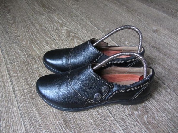 Women Clarks Heels Black 38 #7CBU
