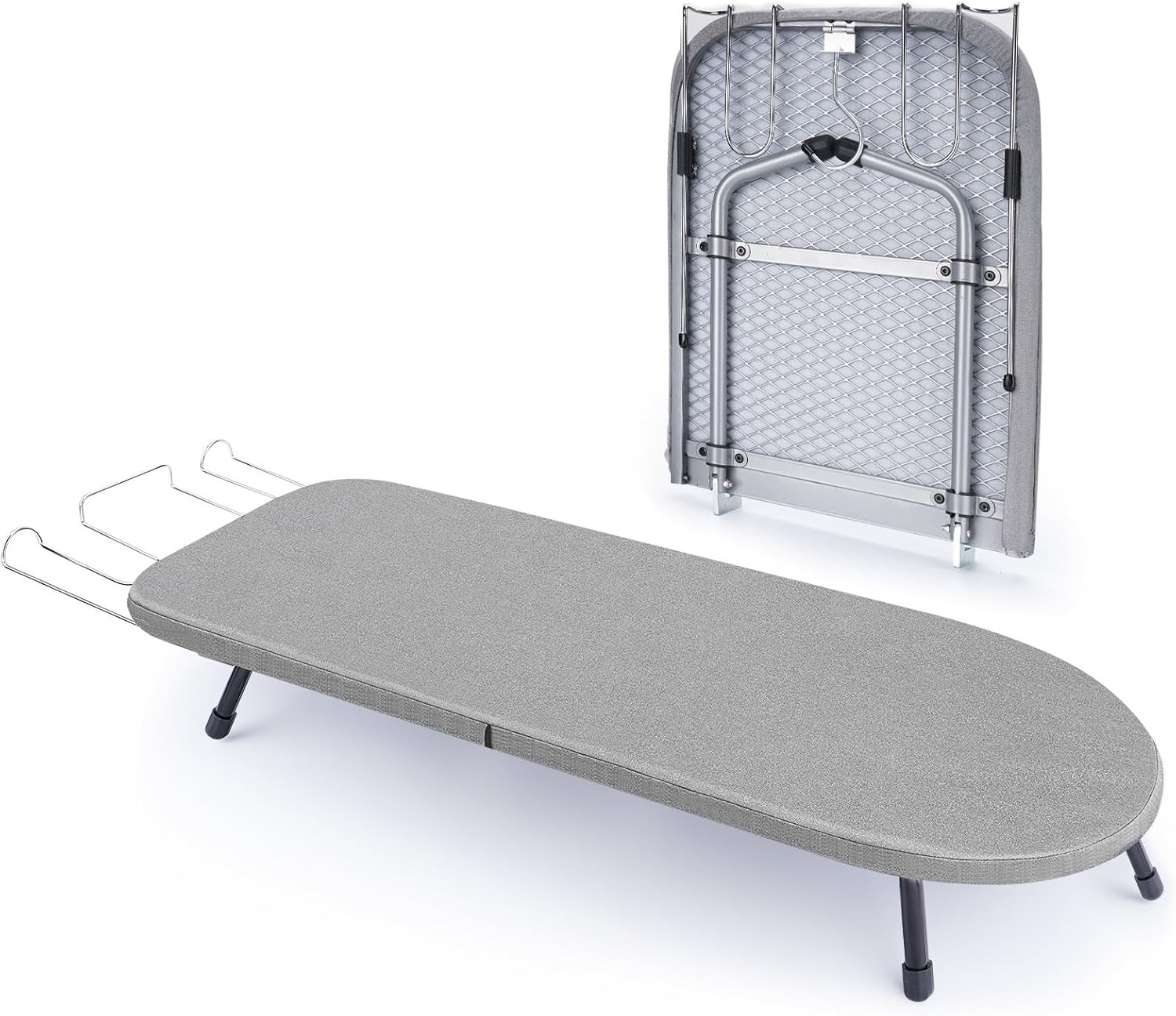 Tabletop Ironing Board with Iron Rest Foldable Mini Travel Grey-image