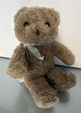 Vintage America Wego 9.5" Teddy Bear Brown Oatmeal Plush Floral Bow 2487