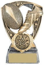 FREE ENGRAVING & CLUB BADGE - Rugby Trophy Award Resin