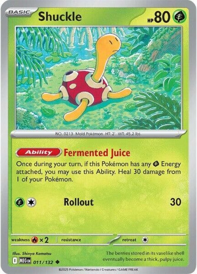 Shuckle - 011/132 - Uncommon (Near Mint) Mega Evolution - Base Set - Grass Pokém