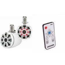 Kicker KMTC65W 6.5" Loaded Marine Wake Tower Enclosures with 45KM654L Speaker...
