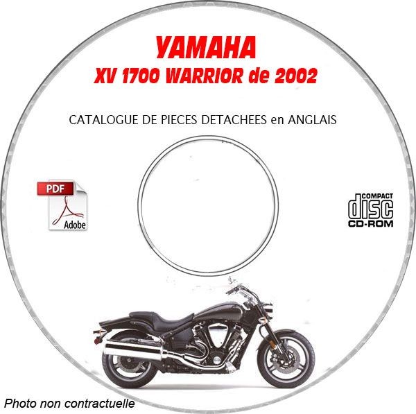 Yamaha XV 1700 Warrior catalogue de pièces sur CD-ROM pour entretien et démontage atelier