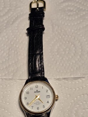 Anker Armbanduhr Klassik Bicolor - Datum - Lederband - Top Zustand - Quartz